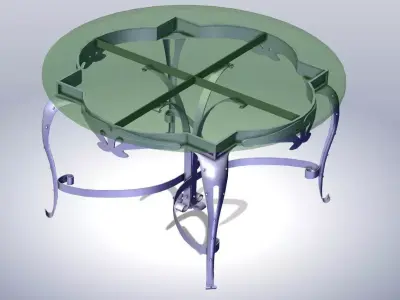 Stone table 3D model
