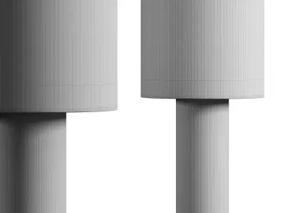 Ferm Living Post Floor Lamp Eclipse Lampshade 3D model