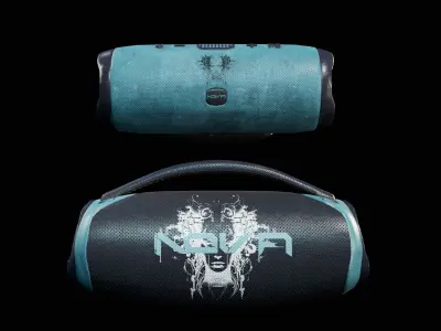 Sci-Fi Nova Hand Held Speakers   Low-poly 3D model