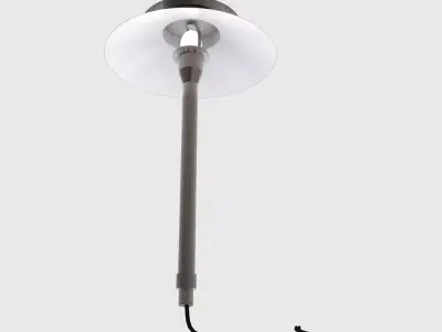 Garden Mushroom light Low-poly 3D model