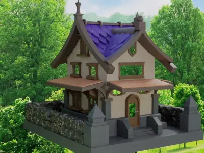 Fairytale house - 3 Low-poly 3D model