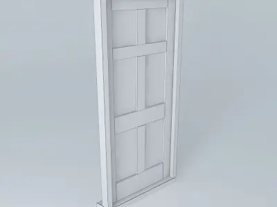 Door wooden Free 3D model