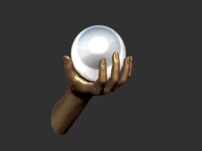 Modern Creative Hand Hold Ball Wall lamp 3D print model