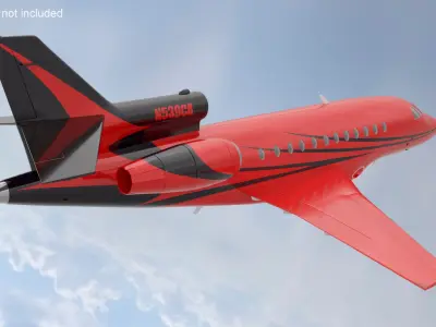  Business Jet Dassault Falcon 900 Red No Chassis 
