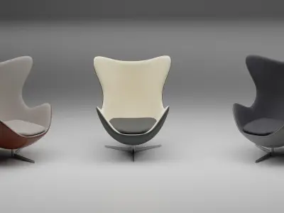 Egg Chair Lounge 3D model