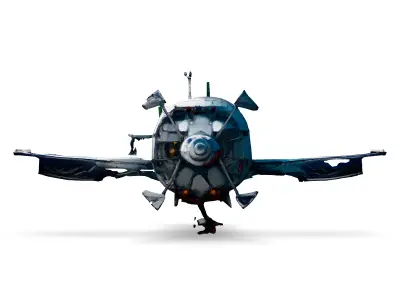 Realistic Space Satellite 3D Model Low-poly 3D model