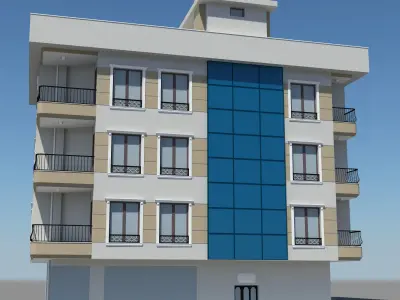 Apartment 1 building - building 3D model