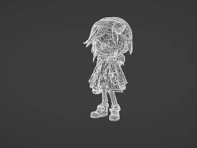  Adventurous Cyberpunk Girl  Stylized 3D Character Model   3D model