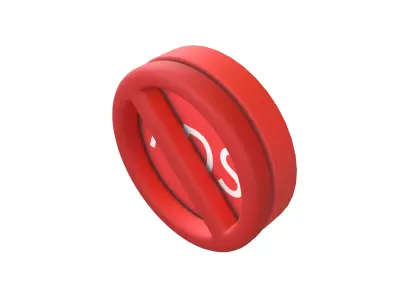 No Ads Symbol V1 001 Low-poly 3D model