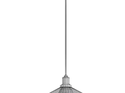 ludacris-3513-1w copper pendant light with clear glass shade 3D model