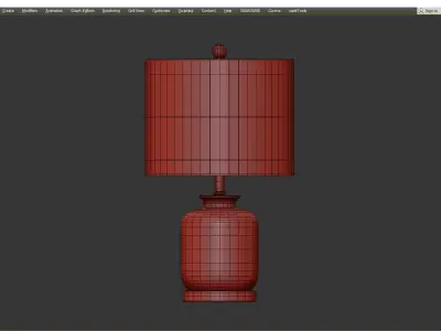 Marsh Glass LED Table Lamp Low-poly 3D model
