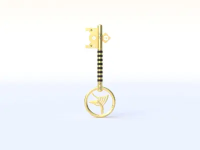 Legendary Key Low-poly 3D model