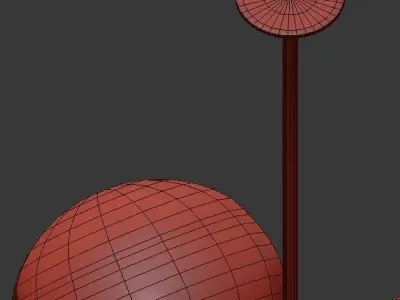 modern balloon glass chandelier 3D model
