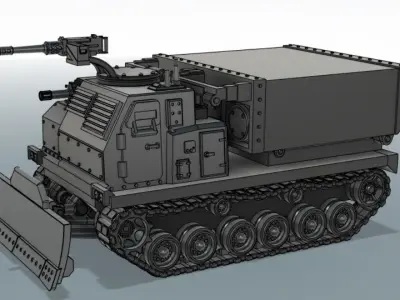 Multiple Launch Rocket System 3D print model