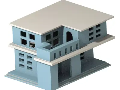 Exquisite Cartoon Villa 3D print model