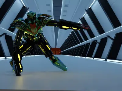 Robot  sci-fi model 3D model