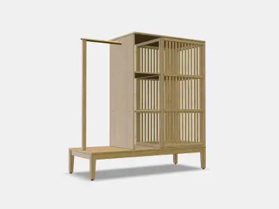 NORDKISA Open wardrobe with sliding door 1 3D model