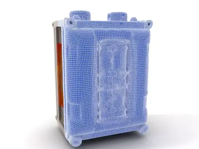 Futuristic Industrial Light with Metal Frame Model Pack Low-poly 3D model