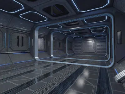 Sci Fi Interior 2 3D model