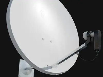 Satellite Dish with 10 texture variations Low-poly 3D model