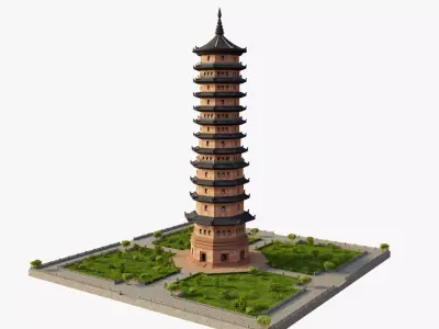 Bao Thien Pagoda 3D model