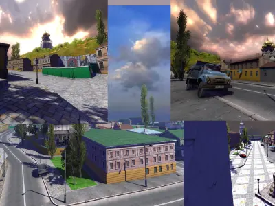 City Kiev Low-poly 3D model