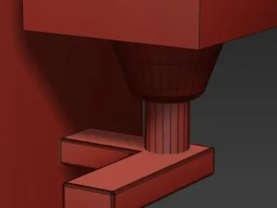 APLIQUE DE PARED ZEN CROMO 1 LUZ 3D model