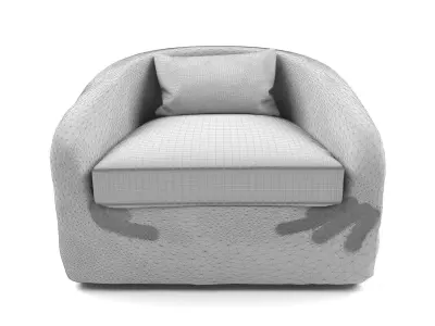 Four Hands - Topanga Swivel Chair-Knoll Domino 3D model