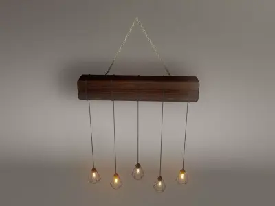 Industrial Lamp Hanging Edisson Indoor Low-poly 3D model