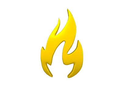 Fire Symbol v3 012 Low-poly 3D model