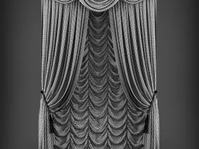 Curtain 3D model 309 Low-poly 3D model