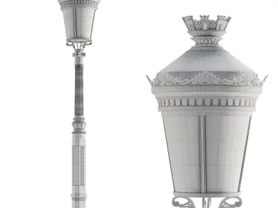 Fontes de Paris Lamppost 3D model