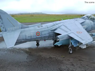  Spanish Navy Harrier VTOL Aircraft Light Rigged 