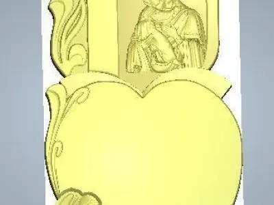Monument with maria and jesus 2 3D model
