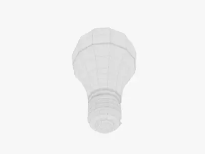 Light Bulb Low-poly 3D model