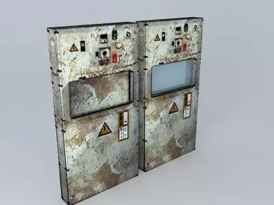 Secure Metal Doors 3D model