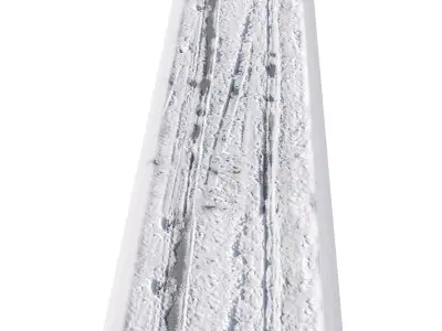 Snowy asphalt road 3D model