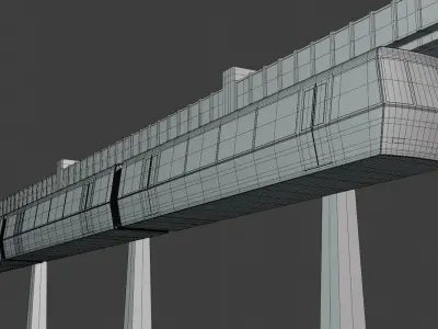 Elevated train 2023 3D model