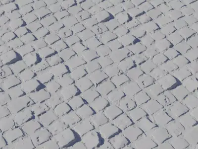 Weathered Cobblestone Street With Sand Texture