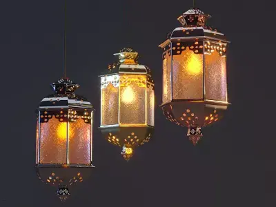 Islamic Arabic Lantern  Hanging 3D model
