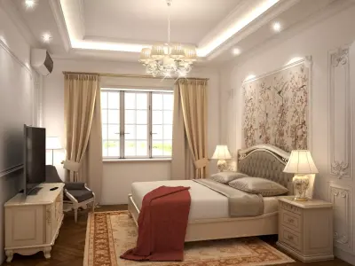 Neo classical bedroom 3D model