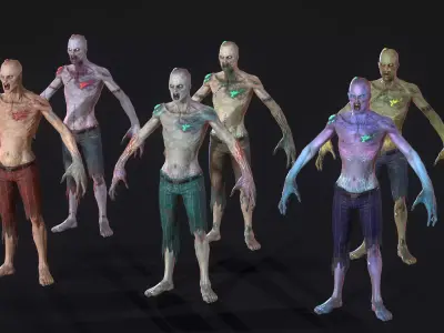 Infected Horde Mutant Zombie Pack 3D model
