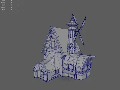Medieval High Quality Vikings Fantasy House Pack Low-poly 3D model