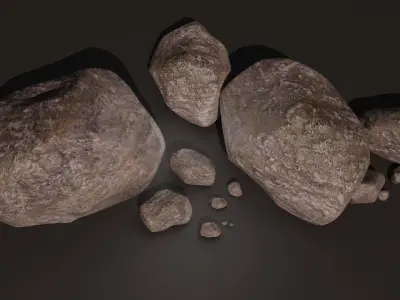 Rock Pack  Low-poly 3D model