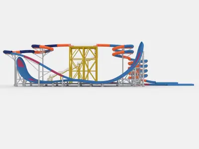 Waterpark Slide 8 3D model