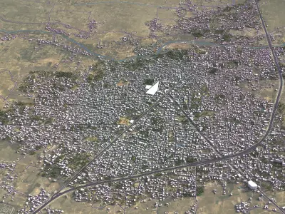 Aurangabad  - City 3D Model Low-poly 3D model