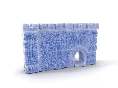 Medieval Stone Wall model pack Low-poly 3D model get