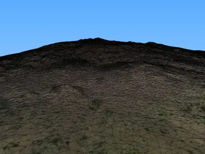 terrain 3d model Low-poly 3D model