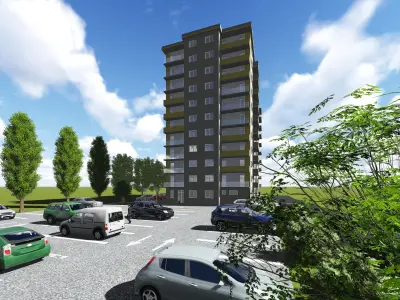 Apartments with interiors 3D model