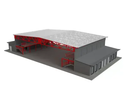 industrial pavilion 3D model